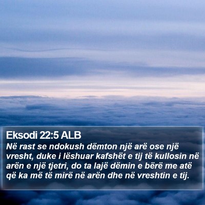 Eksodi 22:5 ALB Bible Verse Image