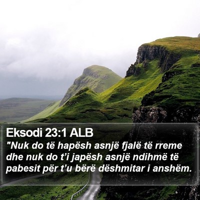 Eksodi 23:1 ALB Bible Verse Image