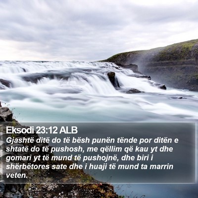 Eksodi 23:12 ALB Bible Verse Image