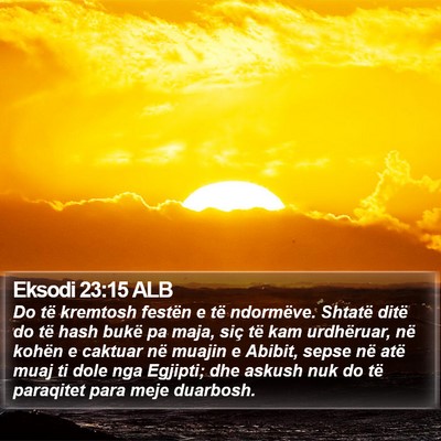 Eksodi 23:15 ALB Bible Verse Image