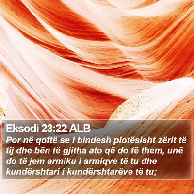 Eksodi 23:22 ALB Bible Verse Image