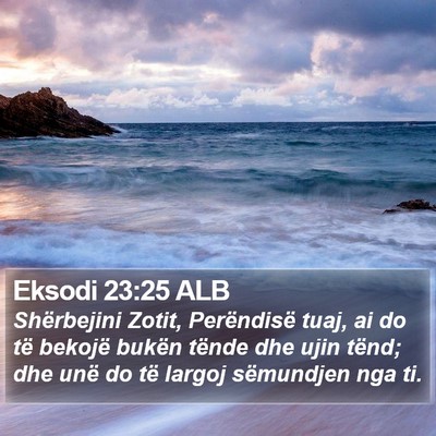 Eksodi 23:25 ALB Bible Verse Image