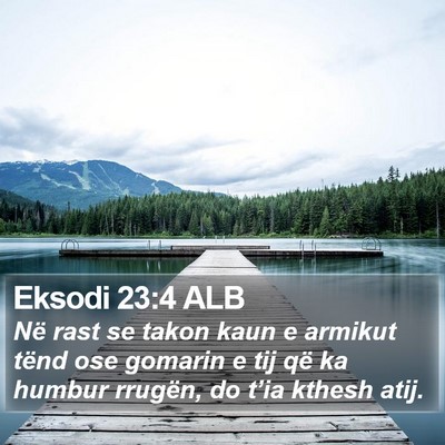 Eksodi 23:4 ALB Bible Verse Image