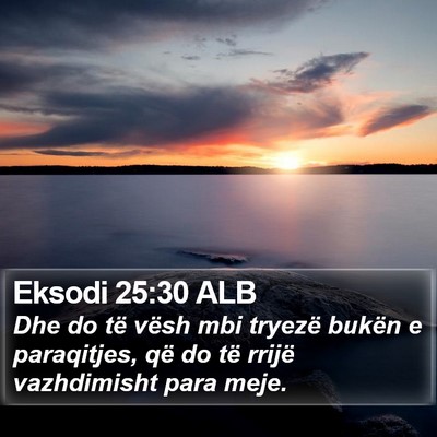Eksodi 25:30 ALB Bible Verse Image