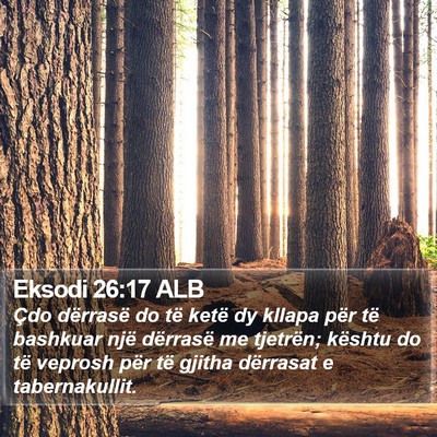 Eksodi 26:17 ALB Bible Verse Image