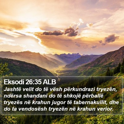 Eksodi 26:35 ALB Bible Verse Image