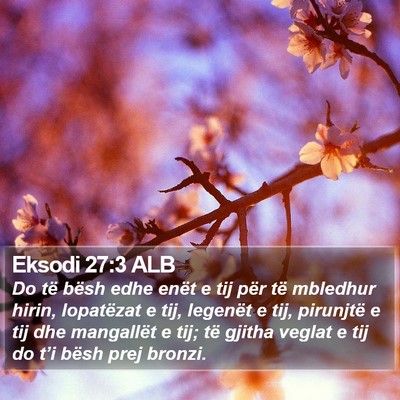 Eksodi 27:3 ALB Bible Verse Image
