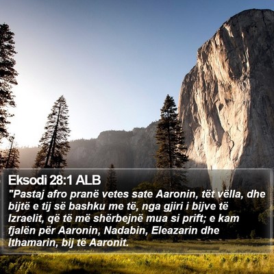 Eksodi 28:1 ALB Bible Verse Image