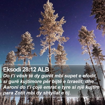 Eksodi 28:12 ALB Bible Verse Image