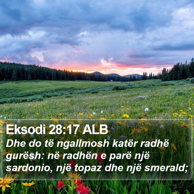 Eksodi 28:17 ALB Bible Verse Image