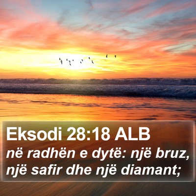 Eksodi 28:18 ALB Bible Verse Image