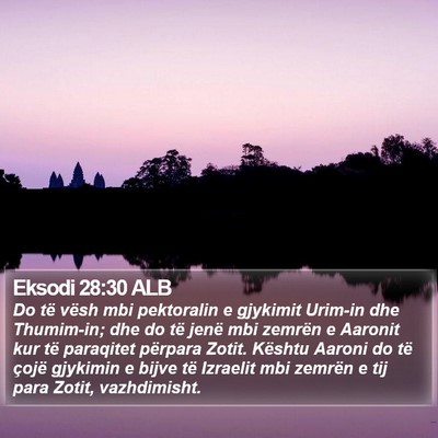 Eksodi 28:30 ALB Bible Verse Image