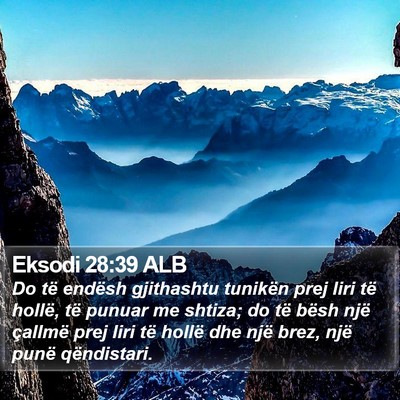 Eksodi 28:39 ALB Bible Verse Image