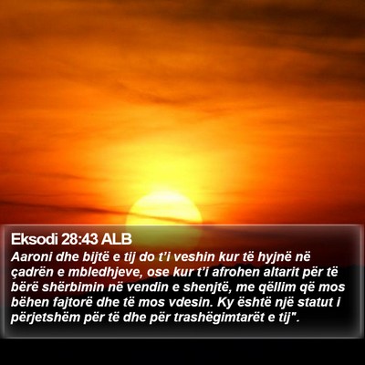 Eksodi 28:43 ALB Bible Verse Image