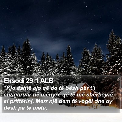 Eksodi 29:1 ALB Bible Verse Image