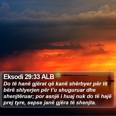Eksodi 29:33 ALB Bible Verse Image