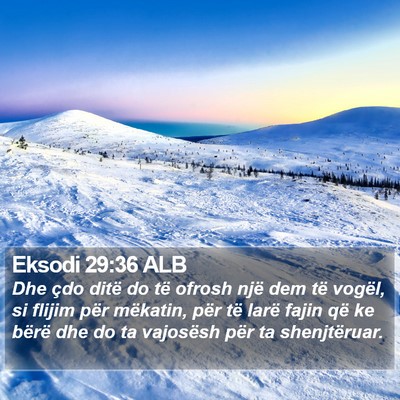Eksodi 29:36 ALB Bible Verse Image