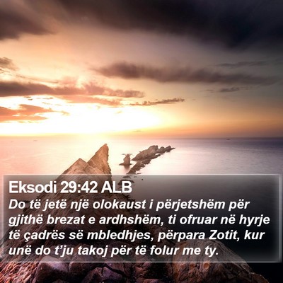 Eksodi 29:42 ALB Bible Verse Image
