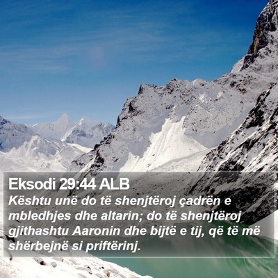 Eksodi 29:44 ALB Bible Verse Image
