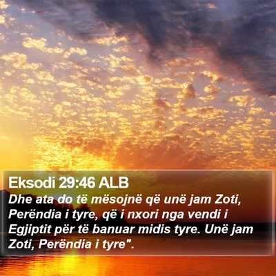 Eksodi 29:46 ALB Bible Verse Image