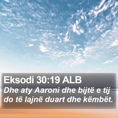 Eksodi 30:19 ALB Bible Verse Image