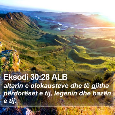 Eksodi 30:28 ALB Bible Verse Image