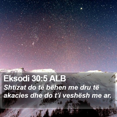 Eksodi 30:5 ALB Bible Verse Image