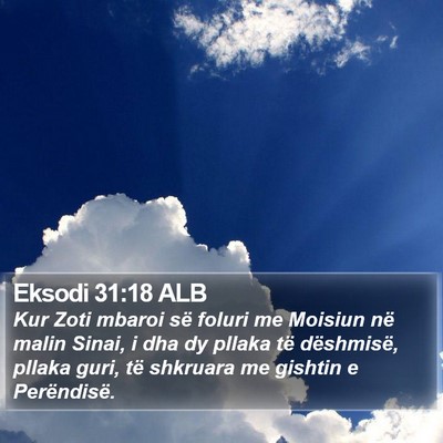 Eksodi 31:18 ALB Bible Verse Image