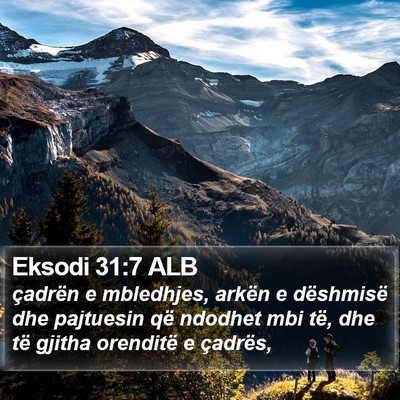 Eksodi 31:7 ALB Bible Verse Image