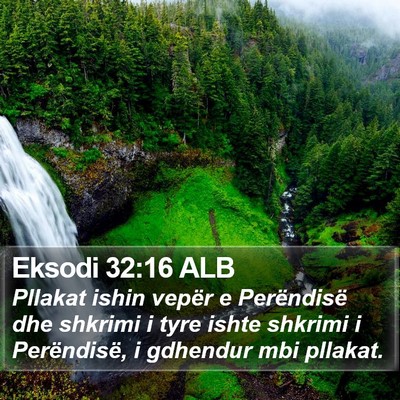 Eksodi 32:16 ALB Bible Verse Image