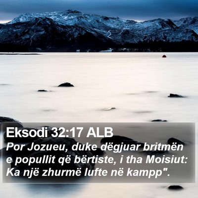 Eksodi 32:17 ALB Bible Verse Image