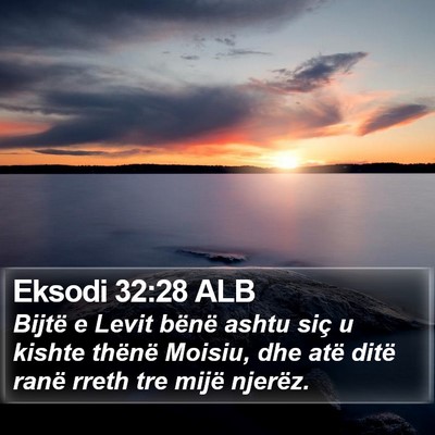Eksodi 32:28 ALB Bible Verse Image