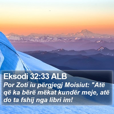 Eksodi 32:33 ALB Bible Verse Image