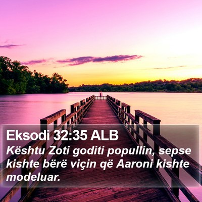 Eksodi 32:35 ALB Bible Verse Image