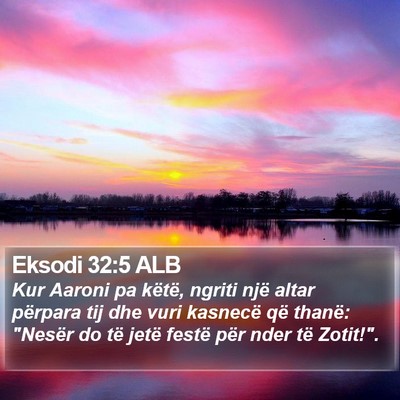 Eksodi 32:5 ALB Bible Verse Image