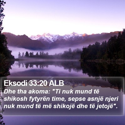 Eksodi 33:20 ALB Bible Verse Image