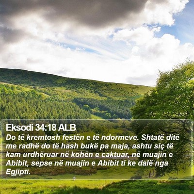 Eksodi 34:18 ALB Bible Verse Image