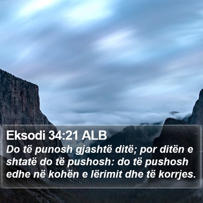 Eksodi 34:21 ALB Bible Verse Image