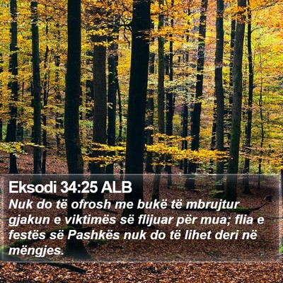 Eksodi 34:25 ALB Bible Verse Image