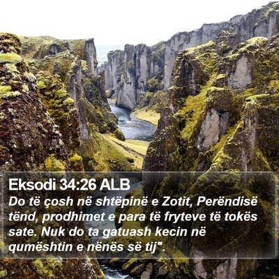 Eksodi 34:26 ALB Bible Verse Image
