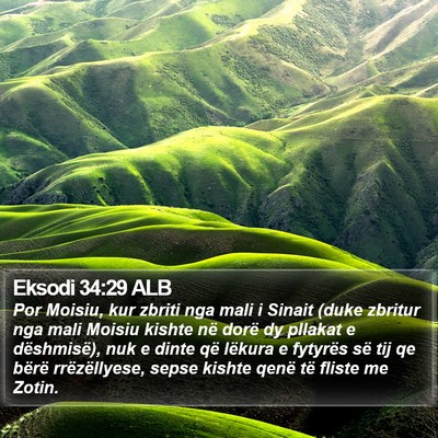 Eksodi 34:29 ALB Bible Verse Image