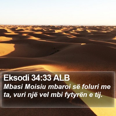 Eksodi 34:33 ALB Bible Verse Image
