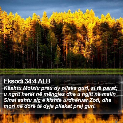 Eksodi 34:4 ALB Bible Verse Image