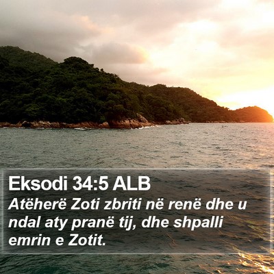 Eksodi 34:5 ALB Bible Verse Image