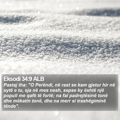 Eksodi 34:9 ALB Bible Verse Image