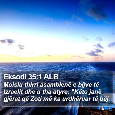 Eksodi 35:1 ALB Bible Verse Image