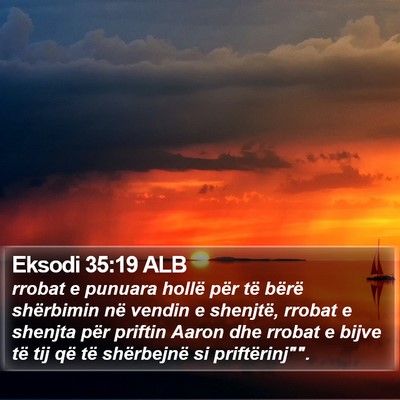 Eksodi 35:19 ALB Bible Verse Image