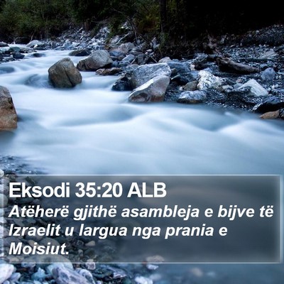 Eksodi 35:20 ALB Bible Verse Image