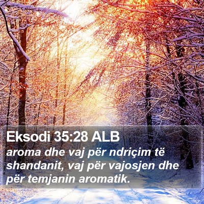 Eksodi 35:28 ALB Bible Verse Image