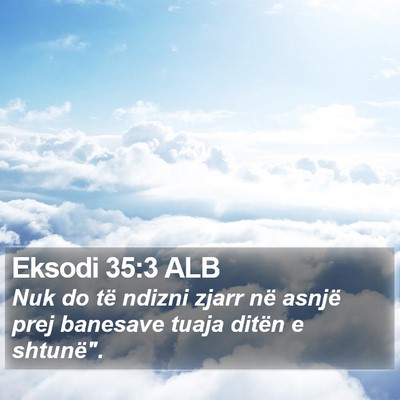 Eksodi 35:3 ALB Bible Verse Image